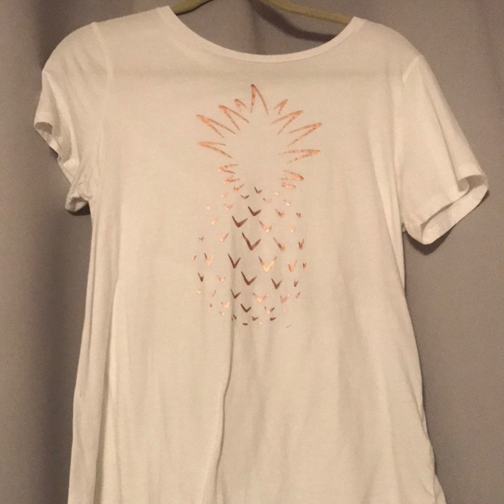 Old navy gold and white pineapple top